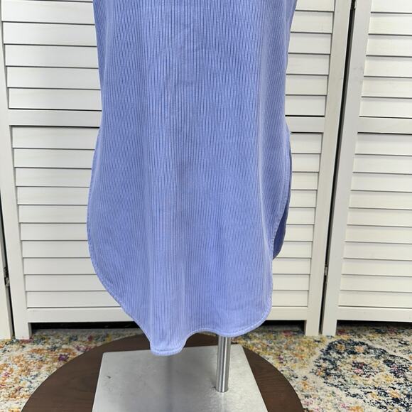 Anthropologie Daily Practice Dolman‎ Sleeved Midi Dress Blue Ribbed Size S - Picture 8 of 11